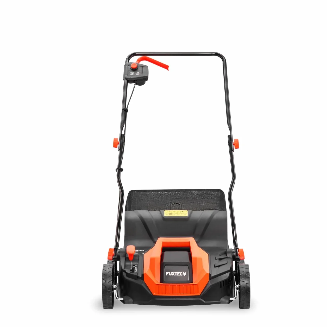 Fuxtec Arieggiatore scarificatore Elettrico EV320ECO 1300W di Potenza, Larghezza di Lavoro di 32 cm e Regolazione della profondità da -12 a +10 mm, Raccoglitore d'erba 40L
