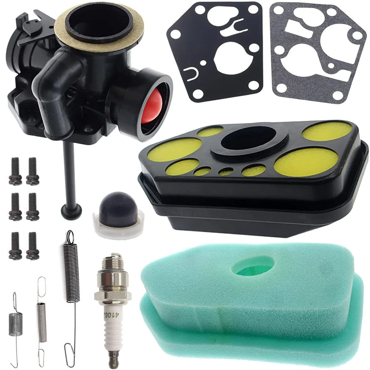 ZAMDOE 795477 Carburatore per Briggs & Stratton 795469 794147 699660 794161 498811 498809, con Guarnizione Filtro Aria Membrana Candele Molle per Motori Verticali BS
