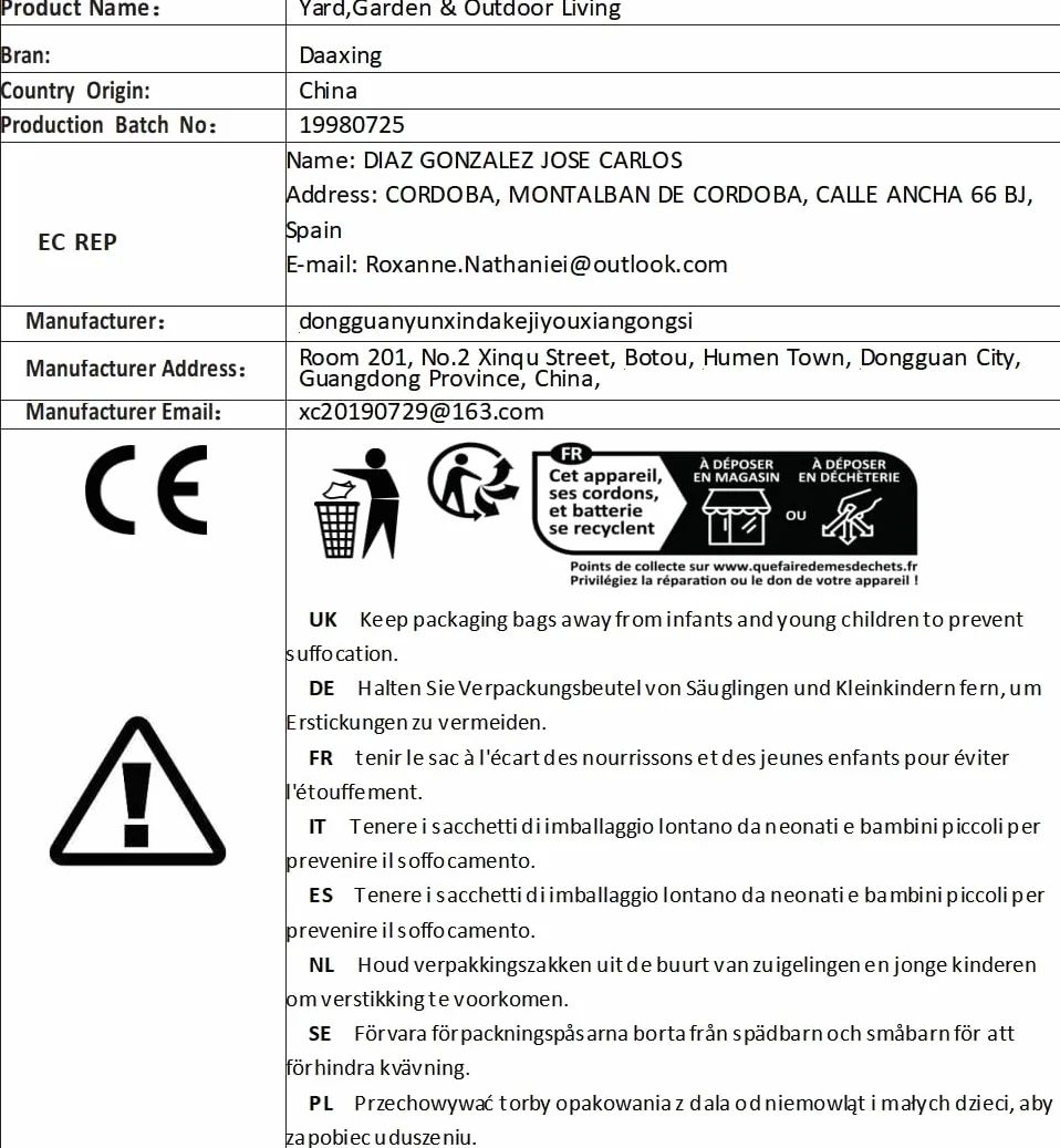 Copertura impermeabile in tessuto Oxford per trattore da giardino, trattore da prato, trattore, tosaerba, protezione da giardino generale per esterni (210 x 120 x 115 cm)
